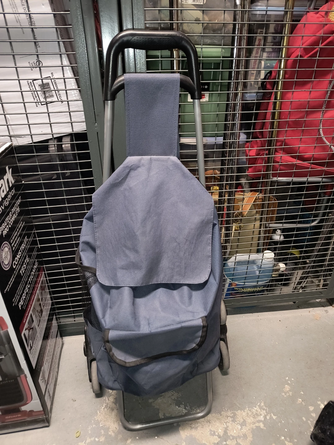 Blue Shopping Cart with Wheels - photo 2