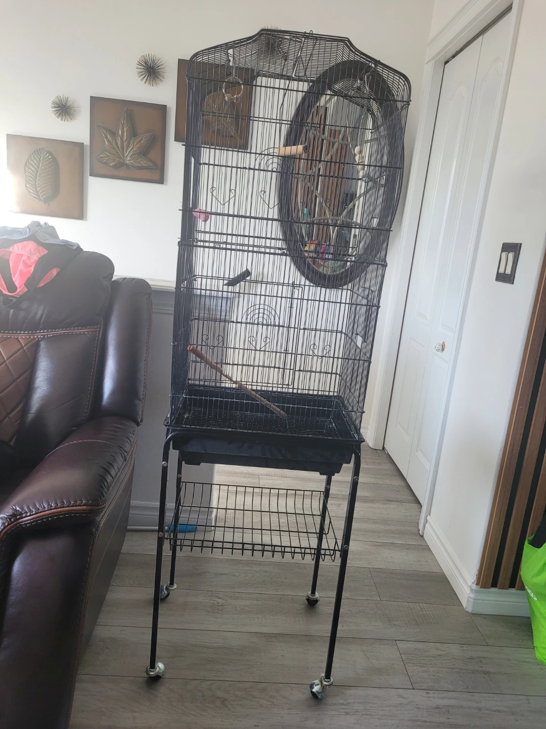 Black Bird Cage with Stand
