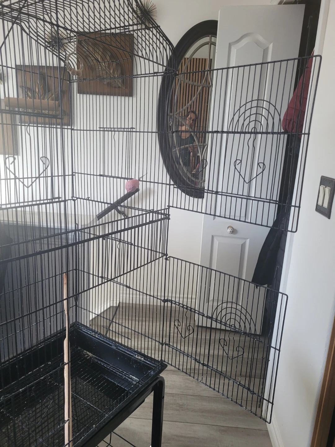Black Bird Cage with Stand - photo 4