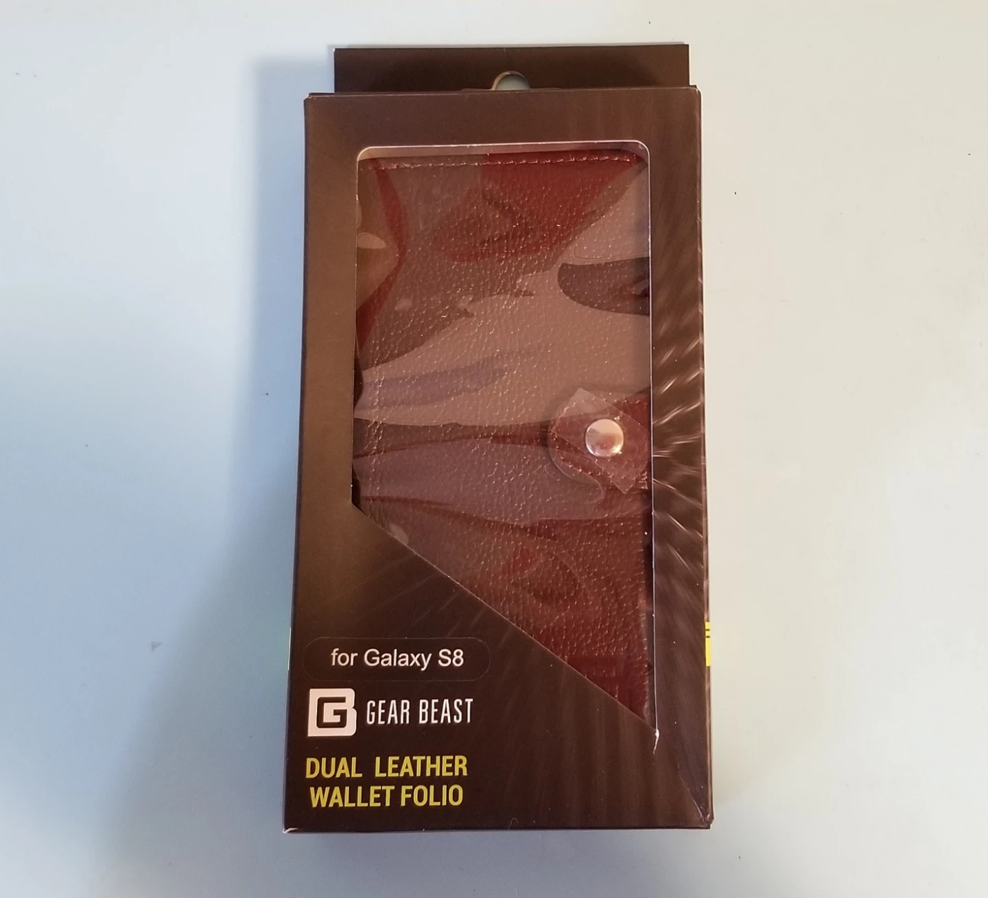 NEW Gear Beast Dual Leather Wallet Folio for Galaxy S8