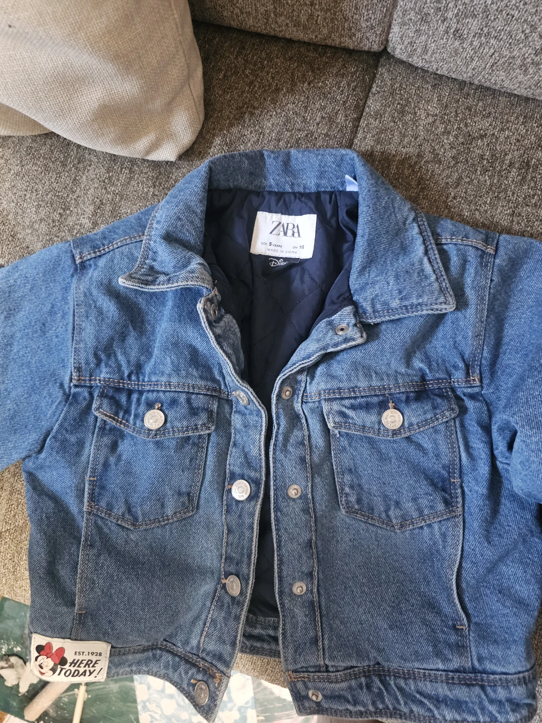 Zara Disney Minnie Mouse Denim Jacket - Size 5