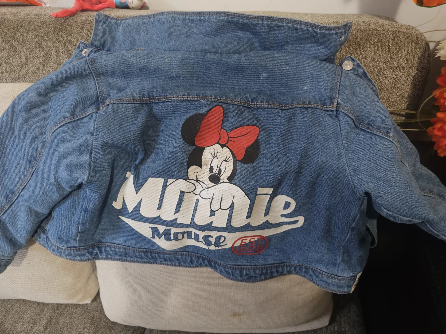 Zara Disney Minnie Mouse Denim Jacket - Size 5 - photo 2