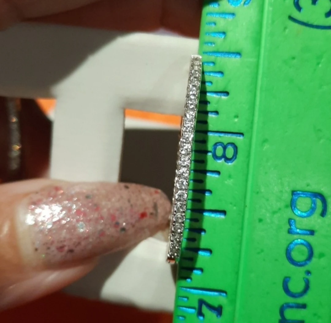 Genuine solid sterling silver Tennis EARRINGS - photo 3