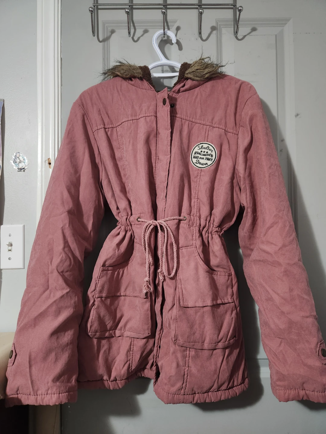 Shelter Turkish Rose Jacket with Faux Fur Hood - photo 2