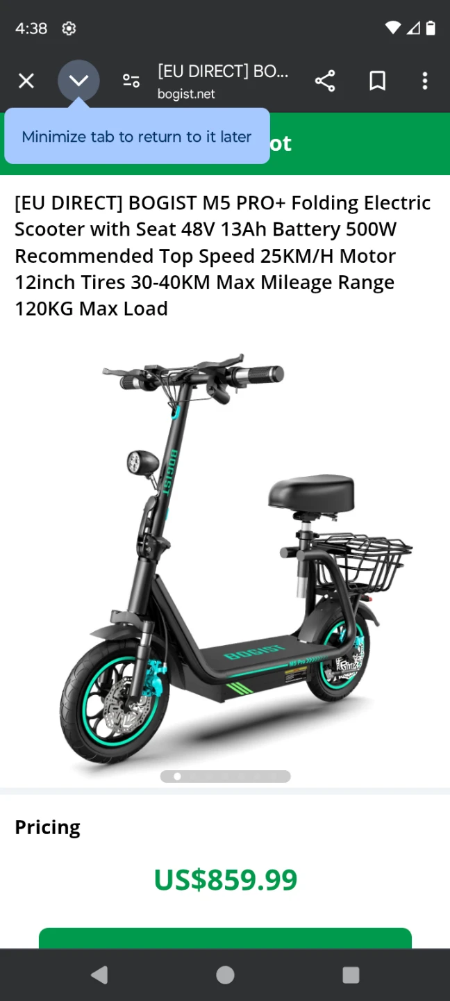 Bogist M5 PRO+ Folding Electric Scooter - photo 2