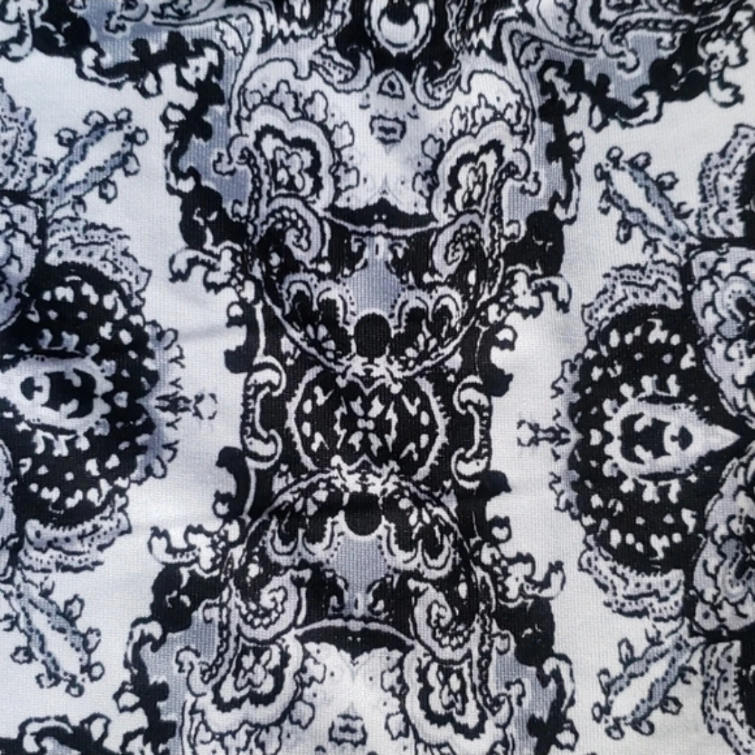 White & Black Paisley Print Wrap Dress - photo 5