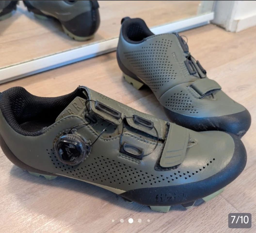 Fizik Terra Powerstrap X4 Cycling Shoes, Olive. Women's 7 Size
