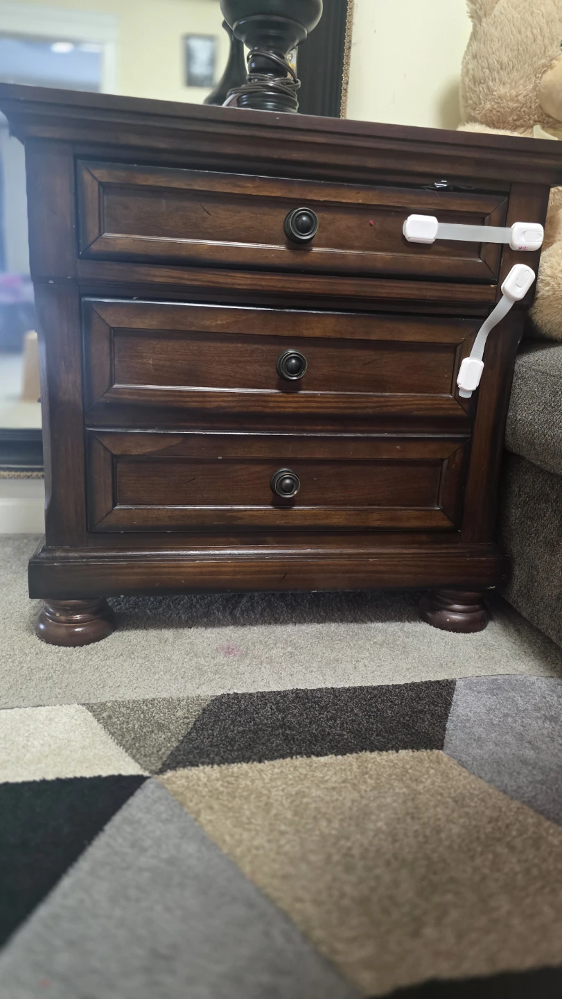 Wooden Nightstand with 2Drawers - photo 3