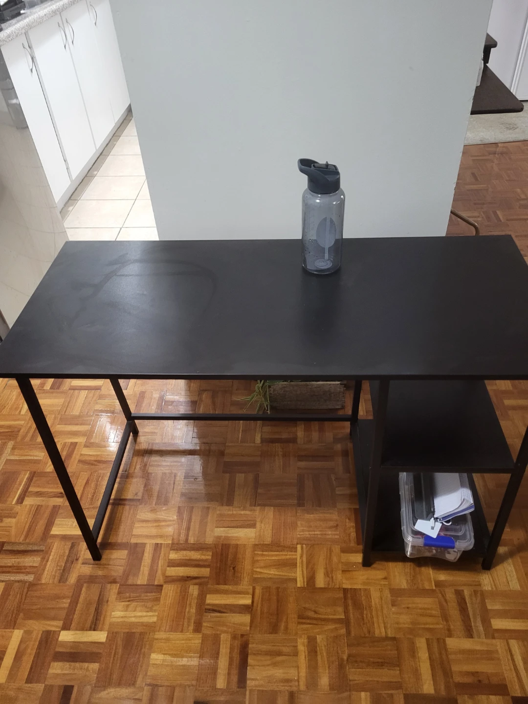 Black Desk with Shelves - photo 2