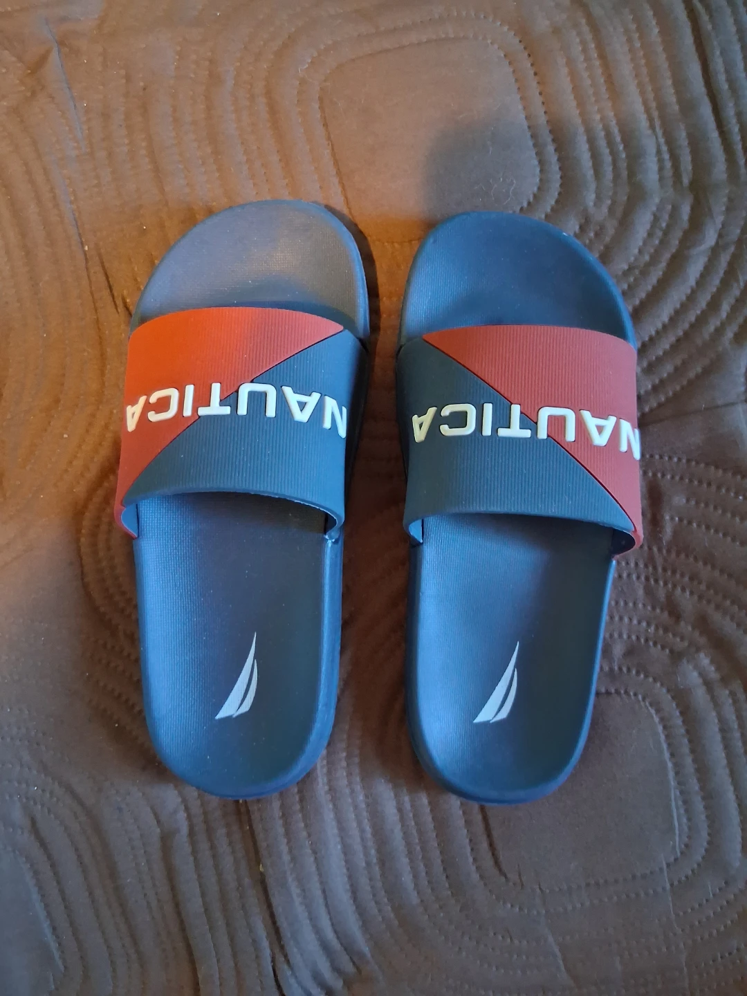 Nautica Blue Slides - Size 13