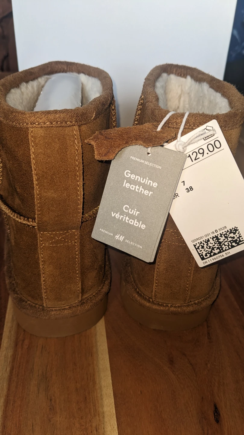 H&M Premium Selection Genuine Leather Boots - Size 7