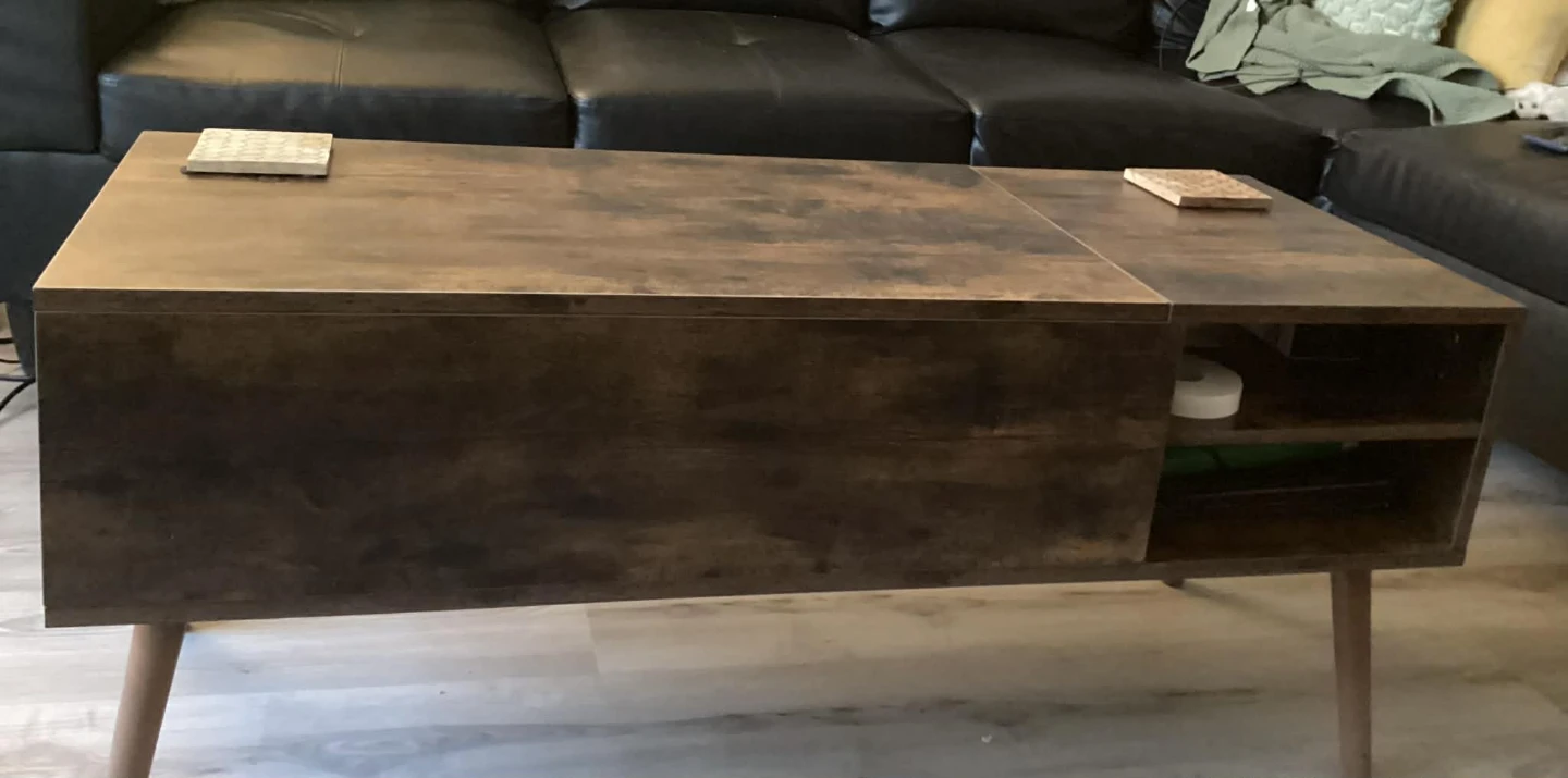 Lift Top Coffee Table with Hidden Compartment - photo 2