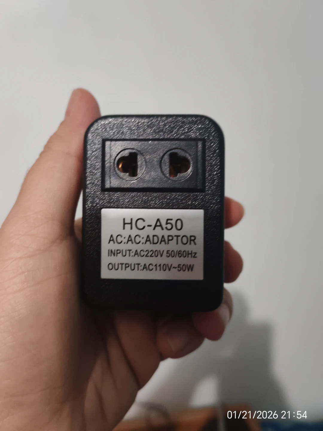 HC-A50 AC Adaptor 🏆 - Converts 220V to 110V