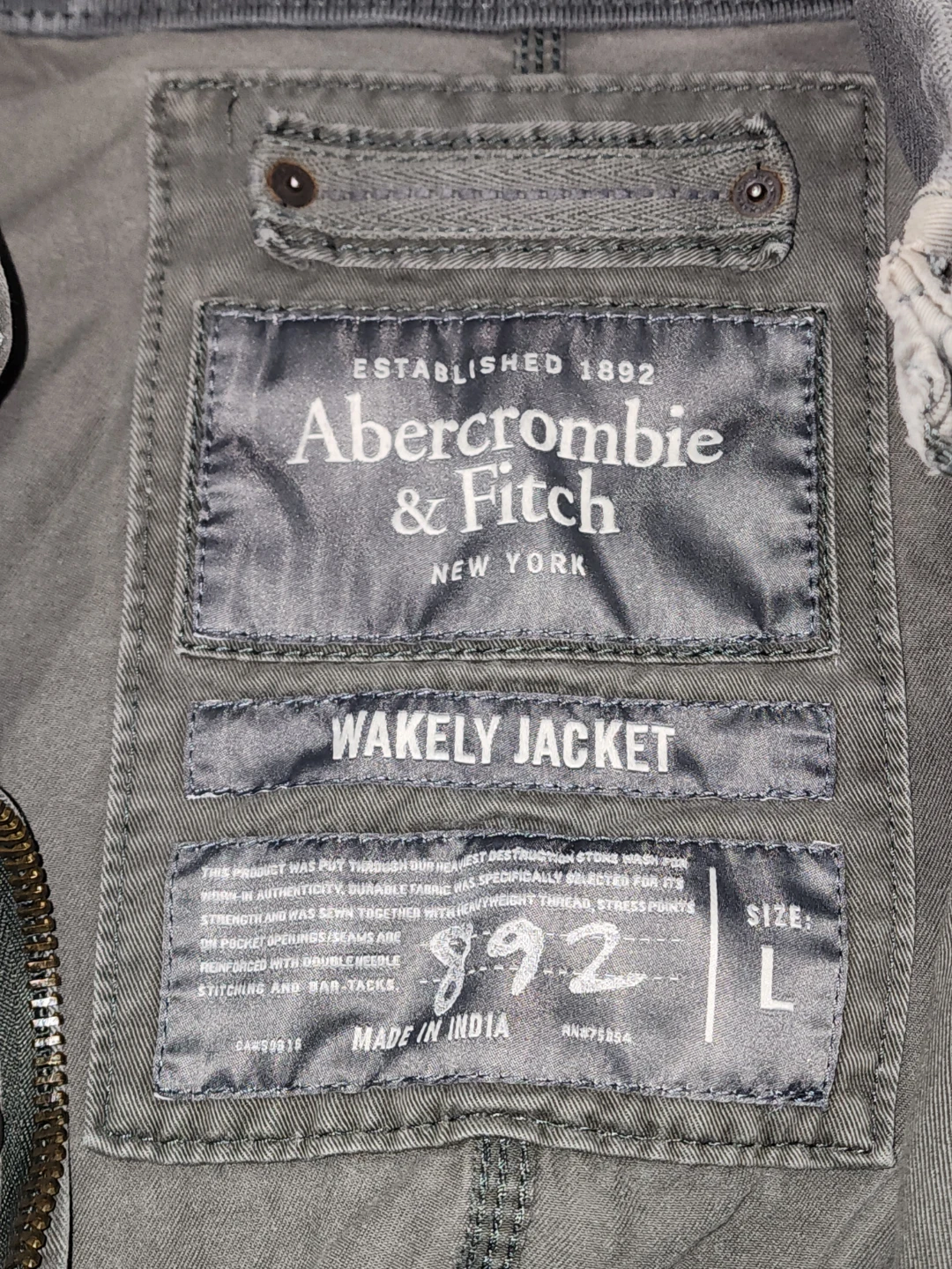 Abercrombie & Fitch Wakely Jacket - Size L - photo 2