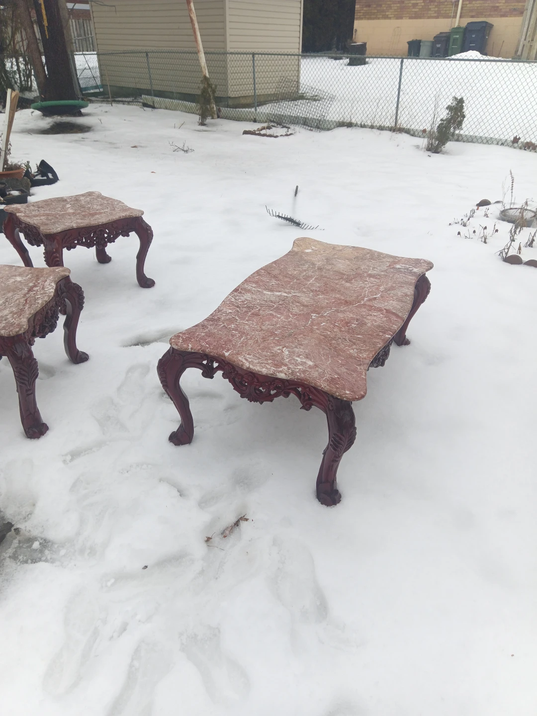 Vintage Marble Top Accent Tables (Set of 3) - photo 5