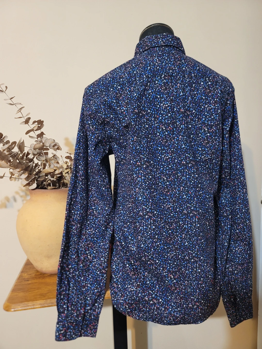 Denim & Flower Multicolor Floral Button Shirt Navy EUC Sz Sm - photo 3