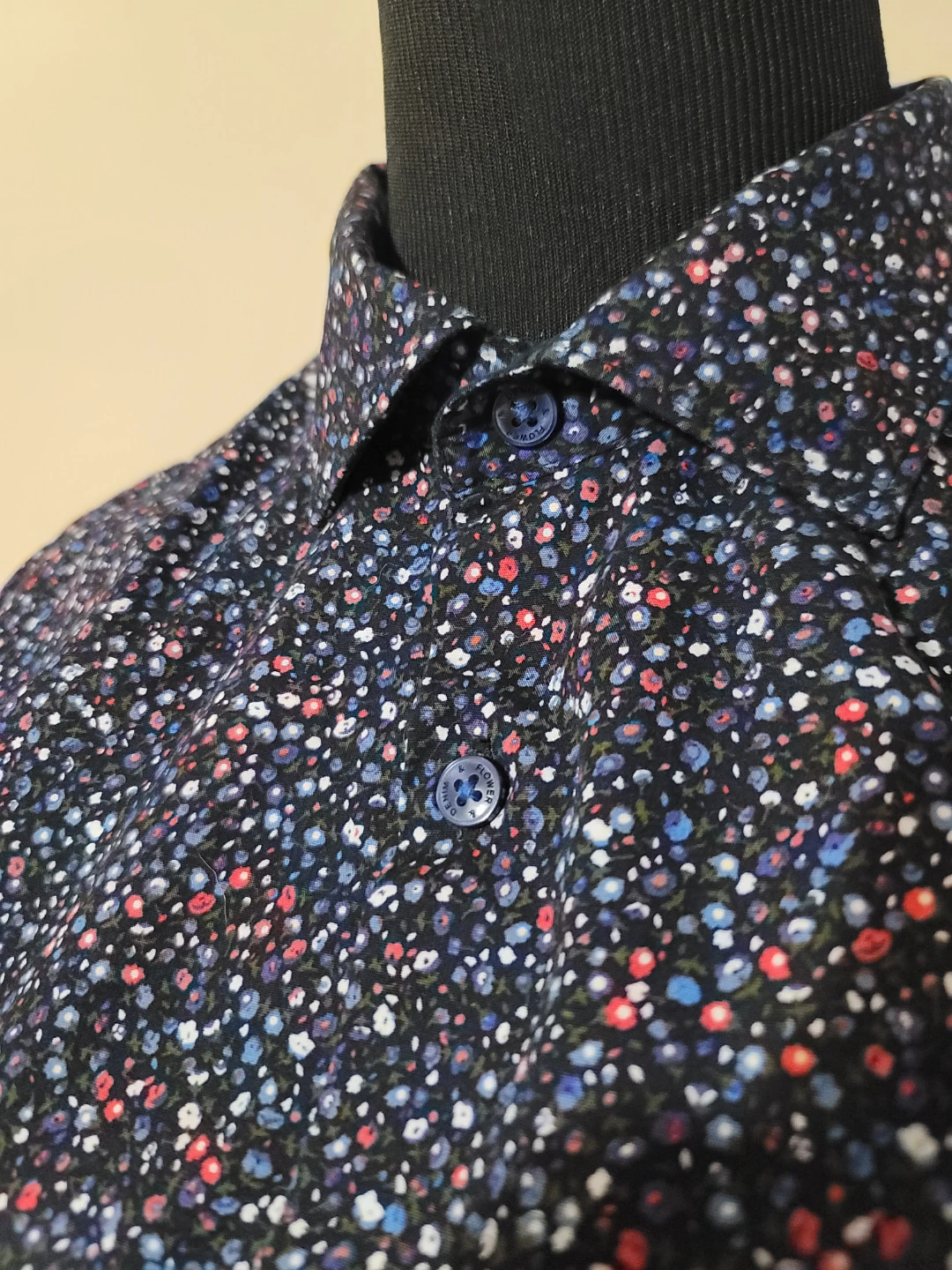 Denim & Flower Multicolor Floral Button Shirt Navy EUC Sz Sm - photo 4