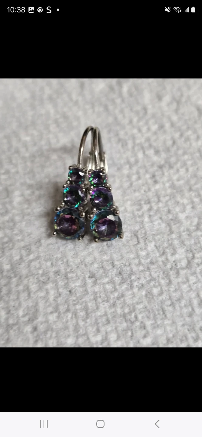 Mystic Fire Topaz Sterling Silver Earrings