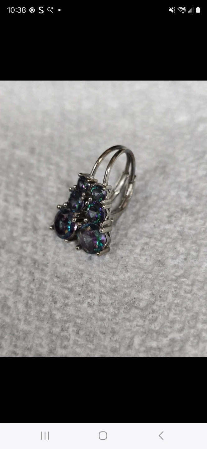 Mystic Fire Topaz Sterling Silver Earrings - photo 2