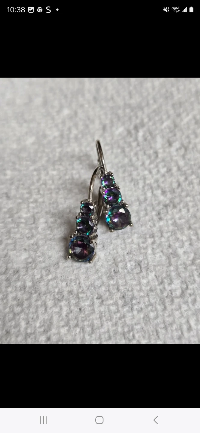 Mystic Fire Topaz Sterling Silver Earrings - photo 3