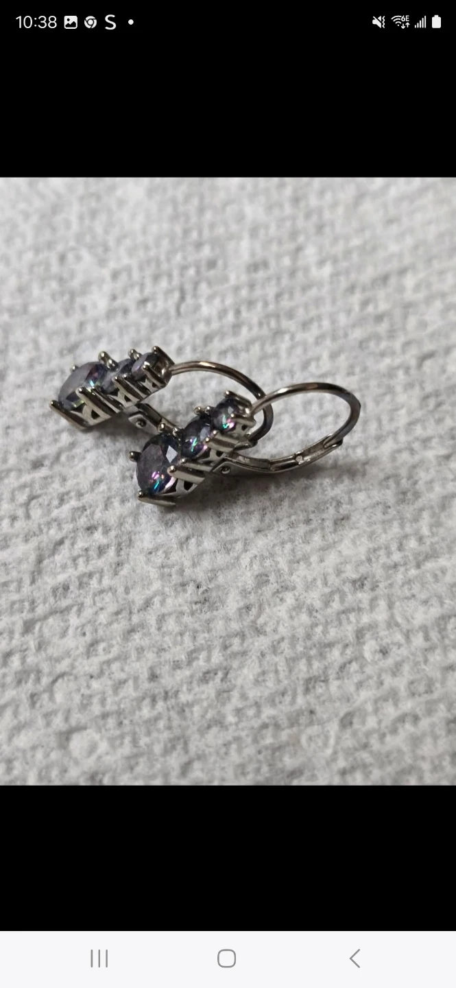 Mystic Fire Topaz Sterling Silver Earrings - photo 4