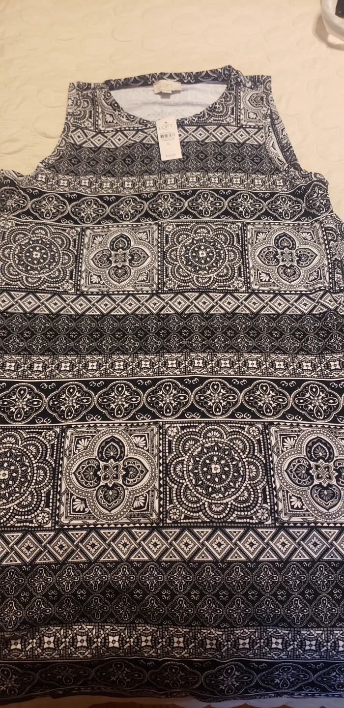 Loft Outlet Black & White Tank Top - XL - photo 2