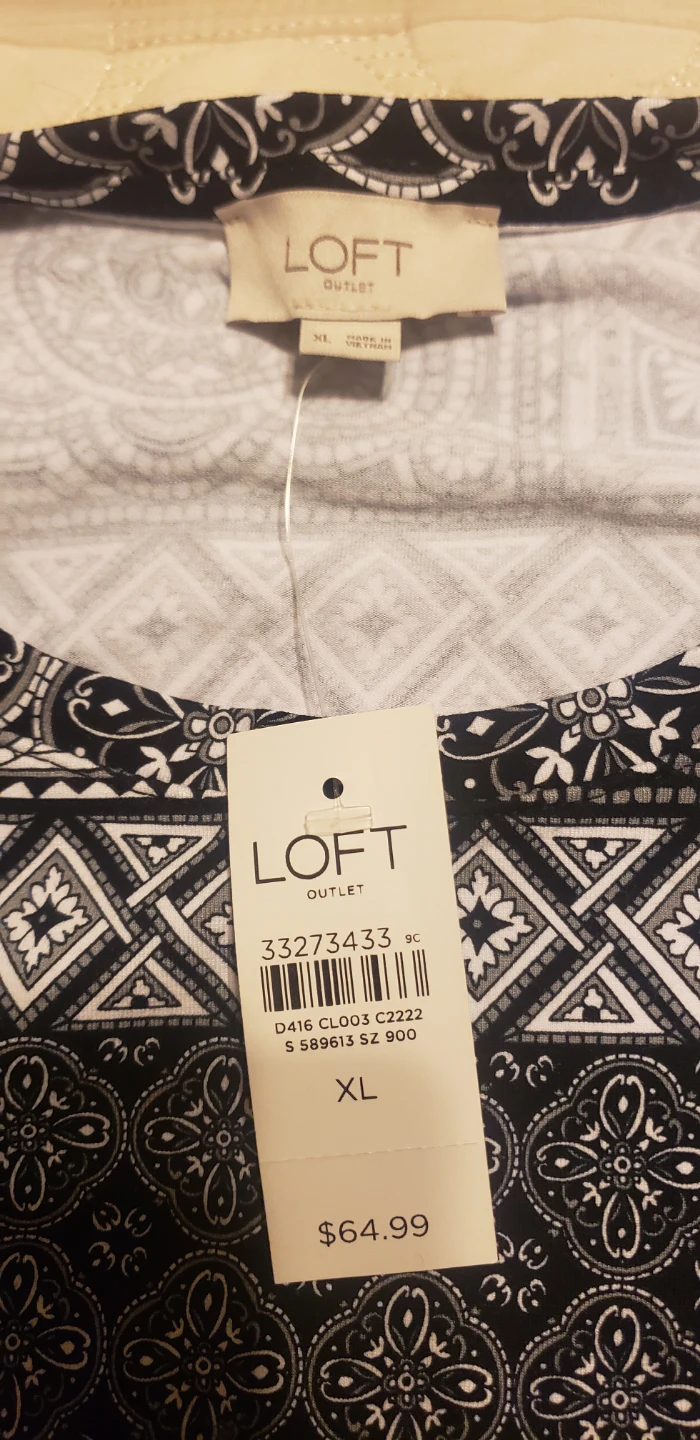 Loft Outlet Black & White Tank Top - XL - photo 3