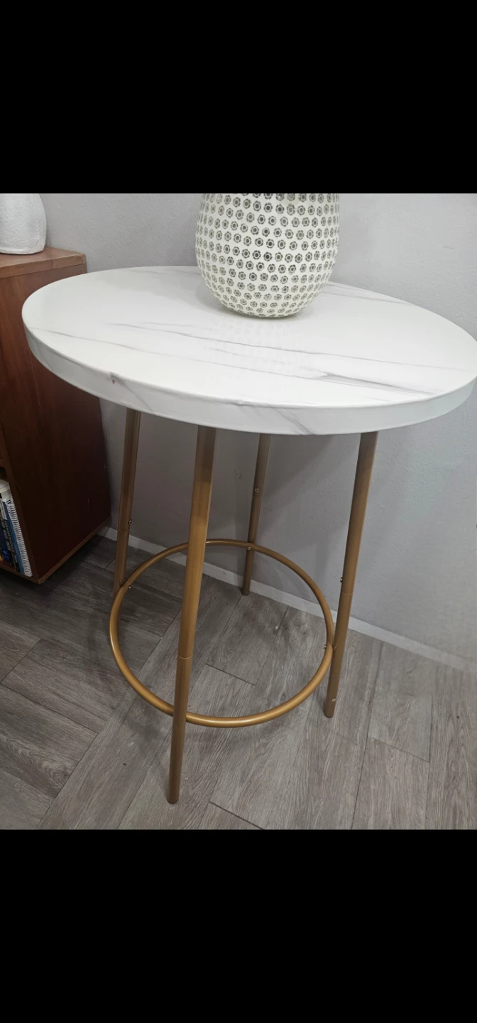 Faux Marble High Bar Table