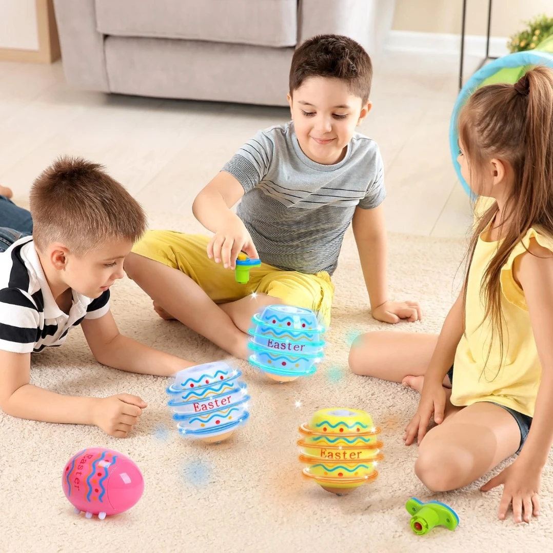 Light Up Musical Easter Egg Spinners - Set of 4 - photo 5
