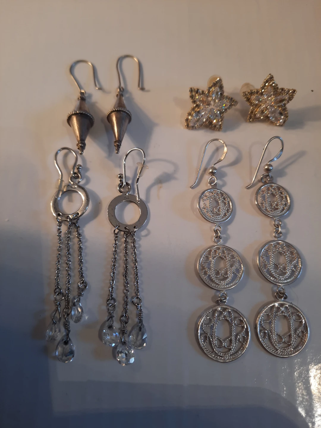 Assorted  925Silver Earrings - 4 Pairs - photo 2