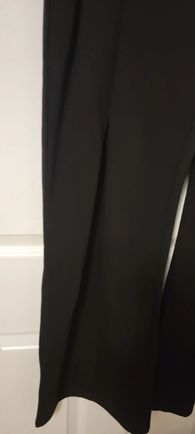 Lysse Black Wide Leg Split Pants Size M - photo 3