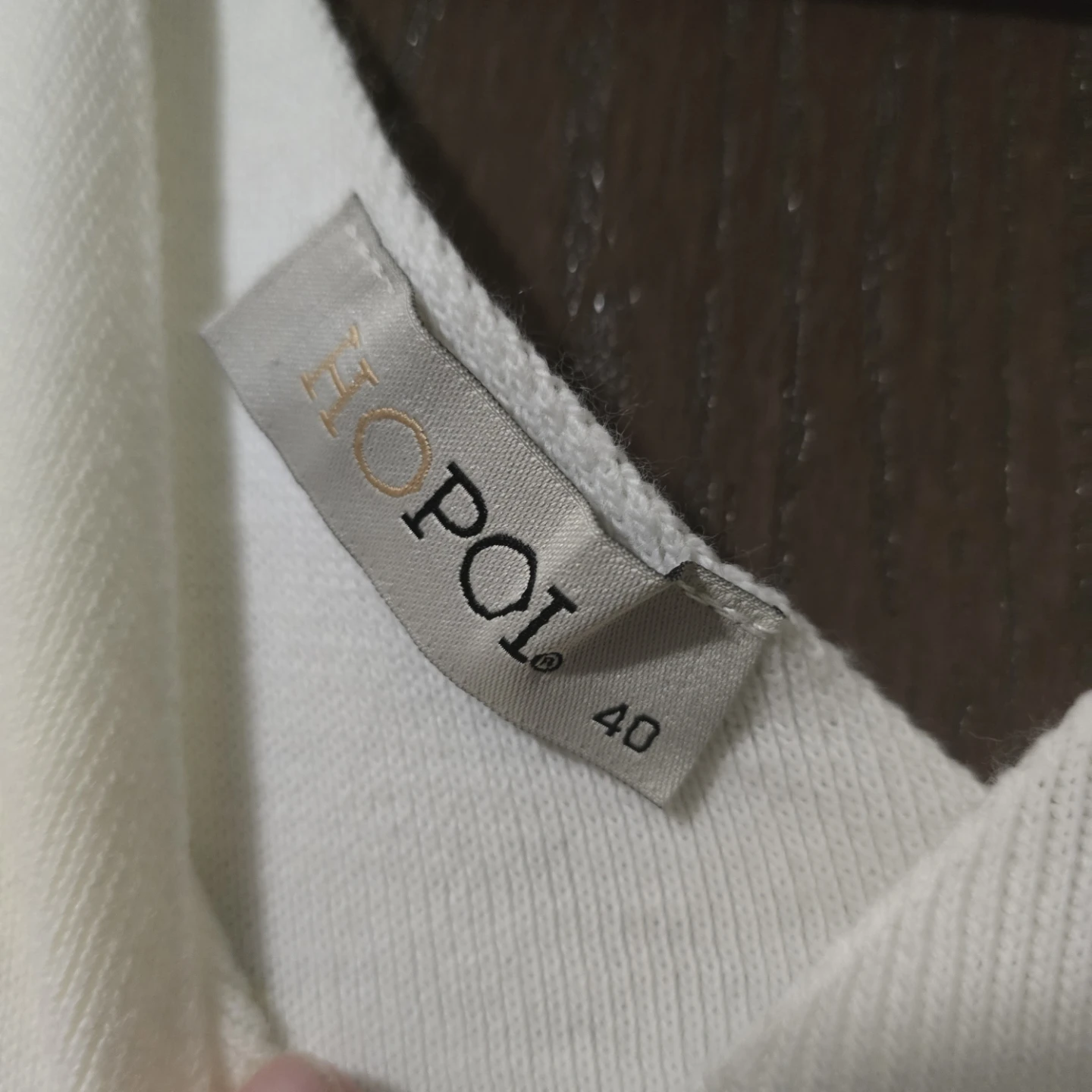 HOPOI Knit Tank Top - Cream - Size 40 - photo 2