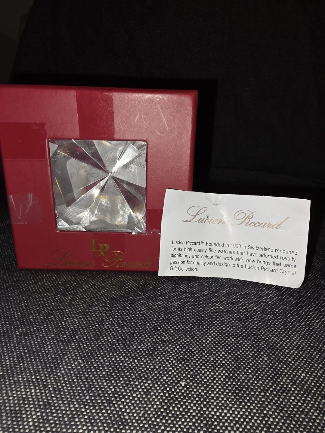 Lucien Piccard Crystal Diamond Paperweight - photo 3