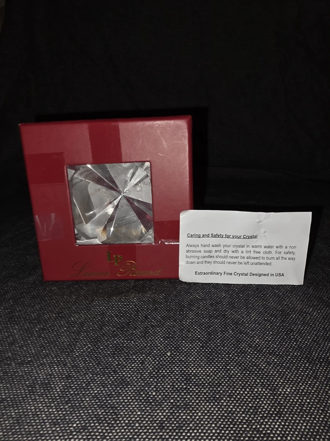 Lucien Piccard Crystal Diamond Paperweight - photo 4