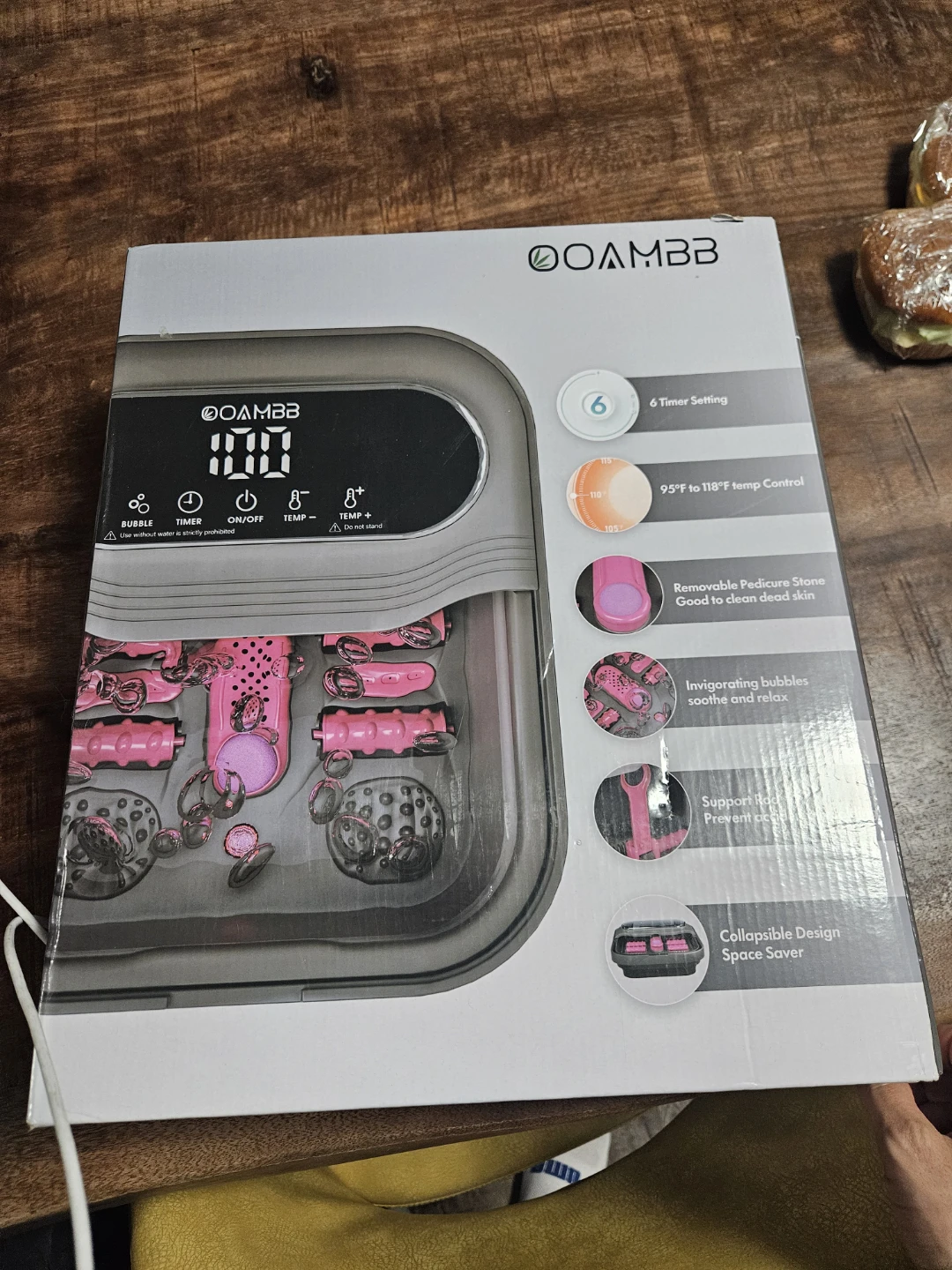 OAMBB Collapsible Foot Spa with XL Touch Screen - photo 2