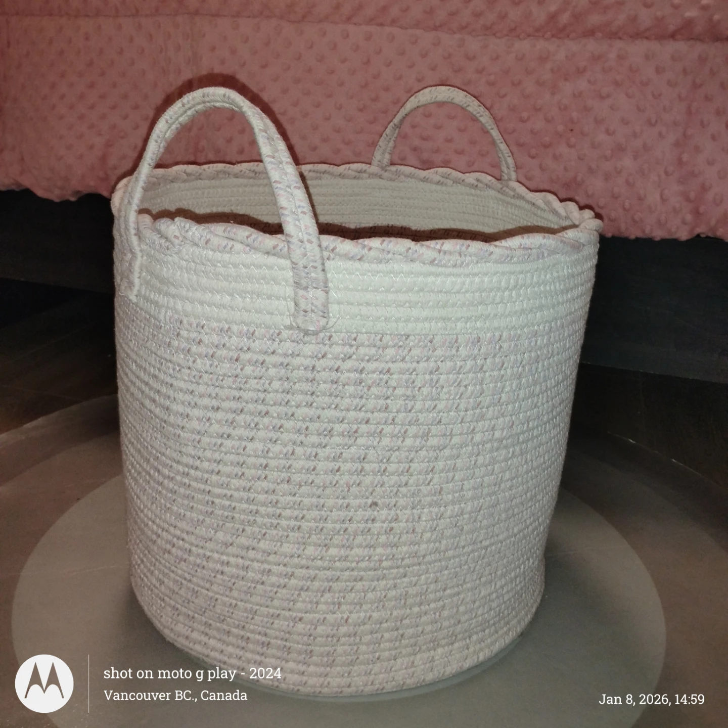 Woven Rope Basket with Handles