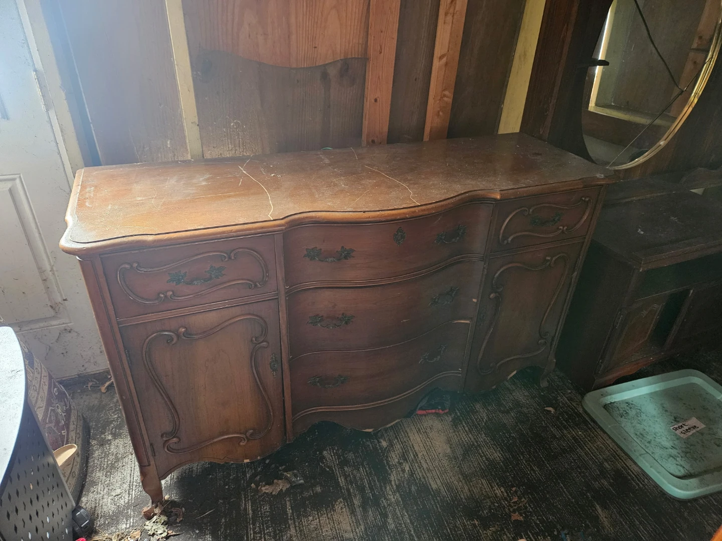 Dresser with Ornate Details