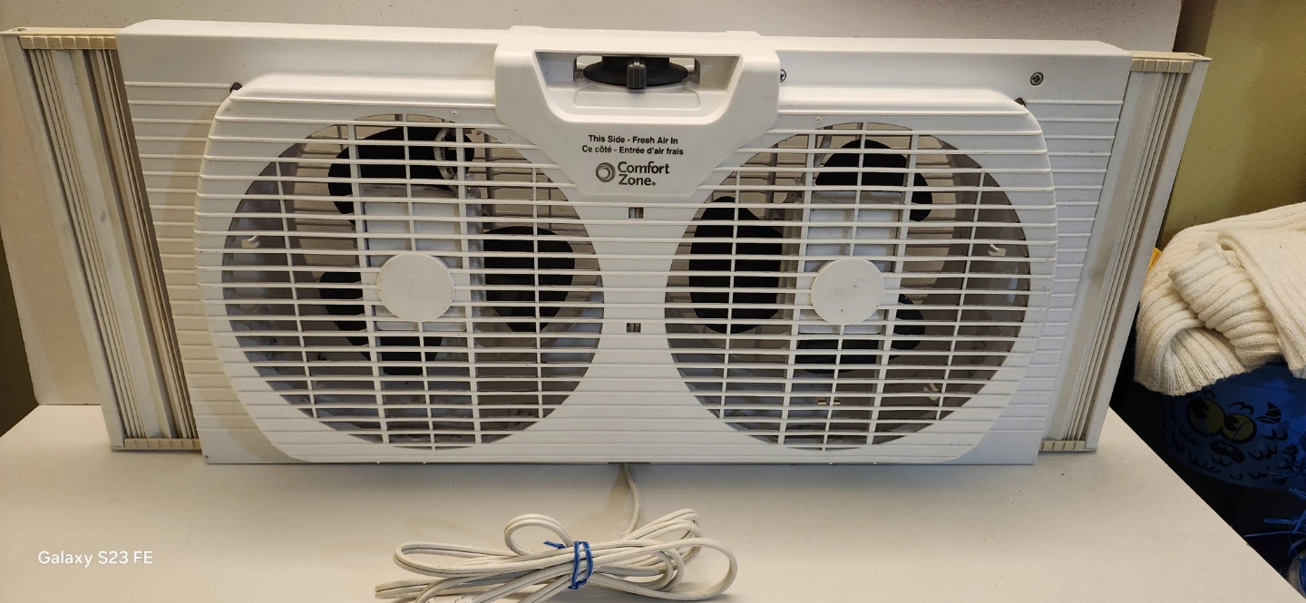 Comfort Zone Twin Window Fan. Price firm
