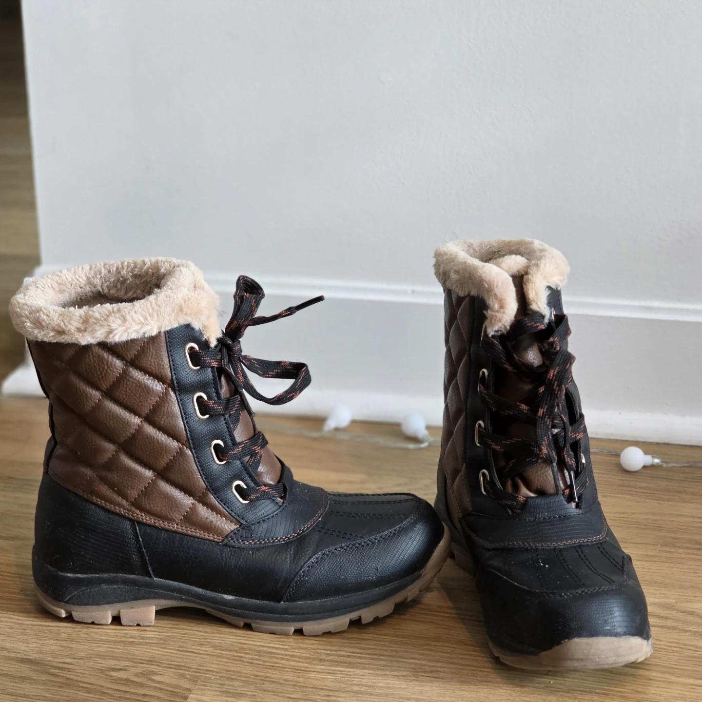 Brown Black Winter Boots - Size 8 - photo 2
