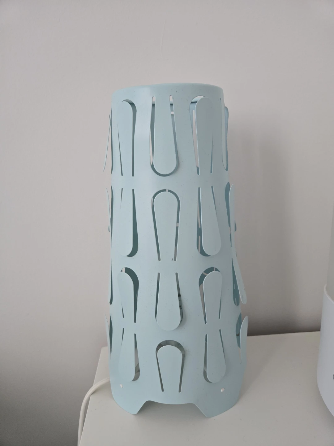 Light Blue Patterned Table Lamp