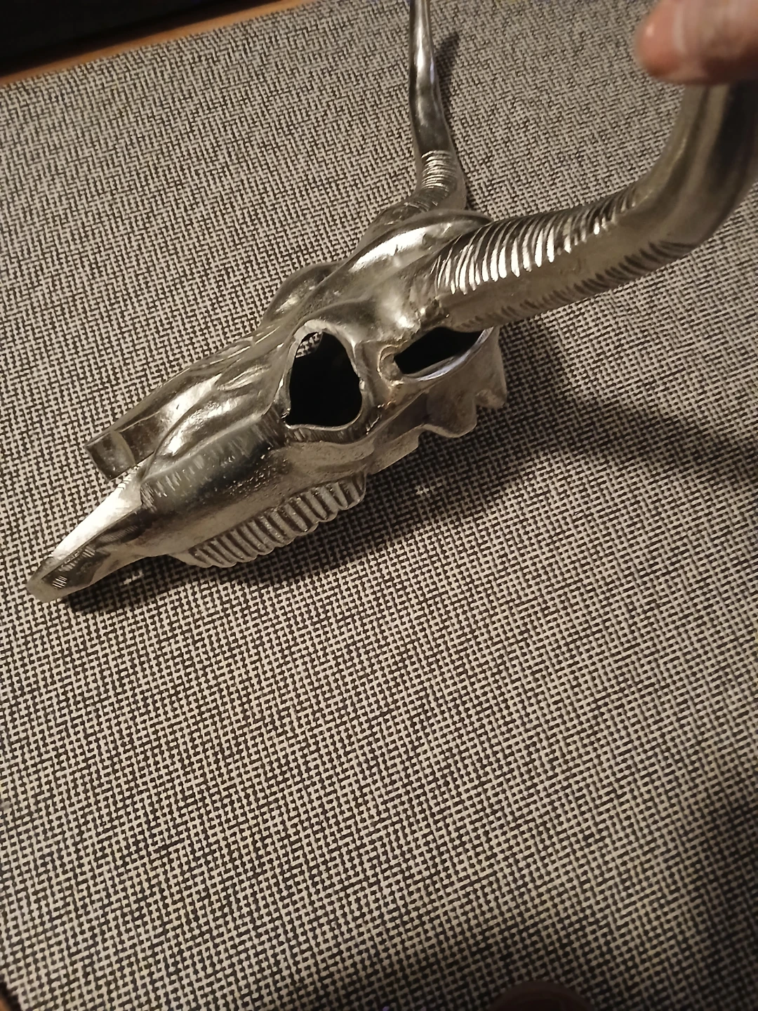 Silver Bull Skull Wall Decor - photo 3