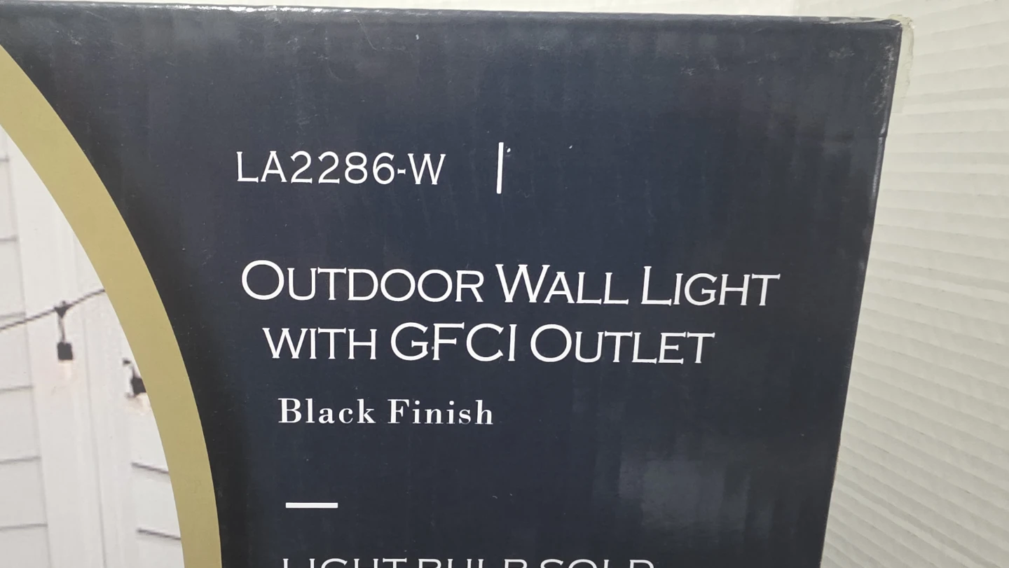 Cattleya Outdoor Wall Light with GFCI Outlet BNIB - photo 2