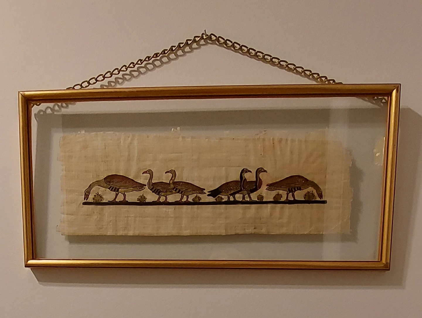 Framed Papyrus Art with Geese - photo 2