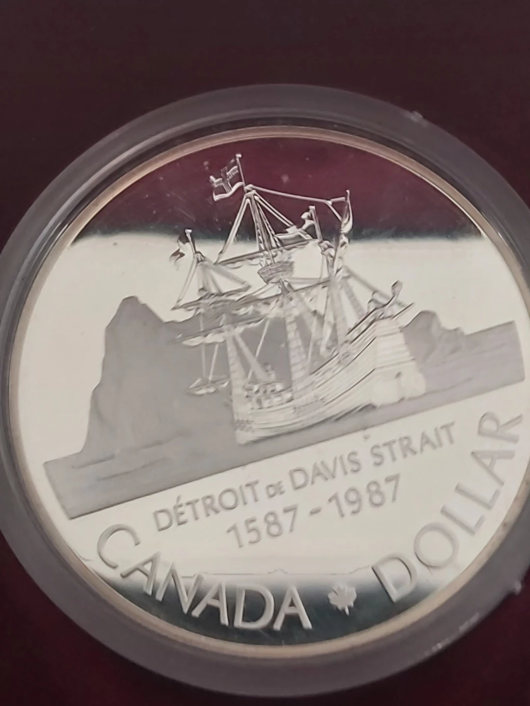 Canada Dollar Coin - Detroit de Davis Strait 1587-1987 - photo 2