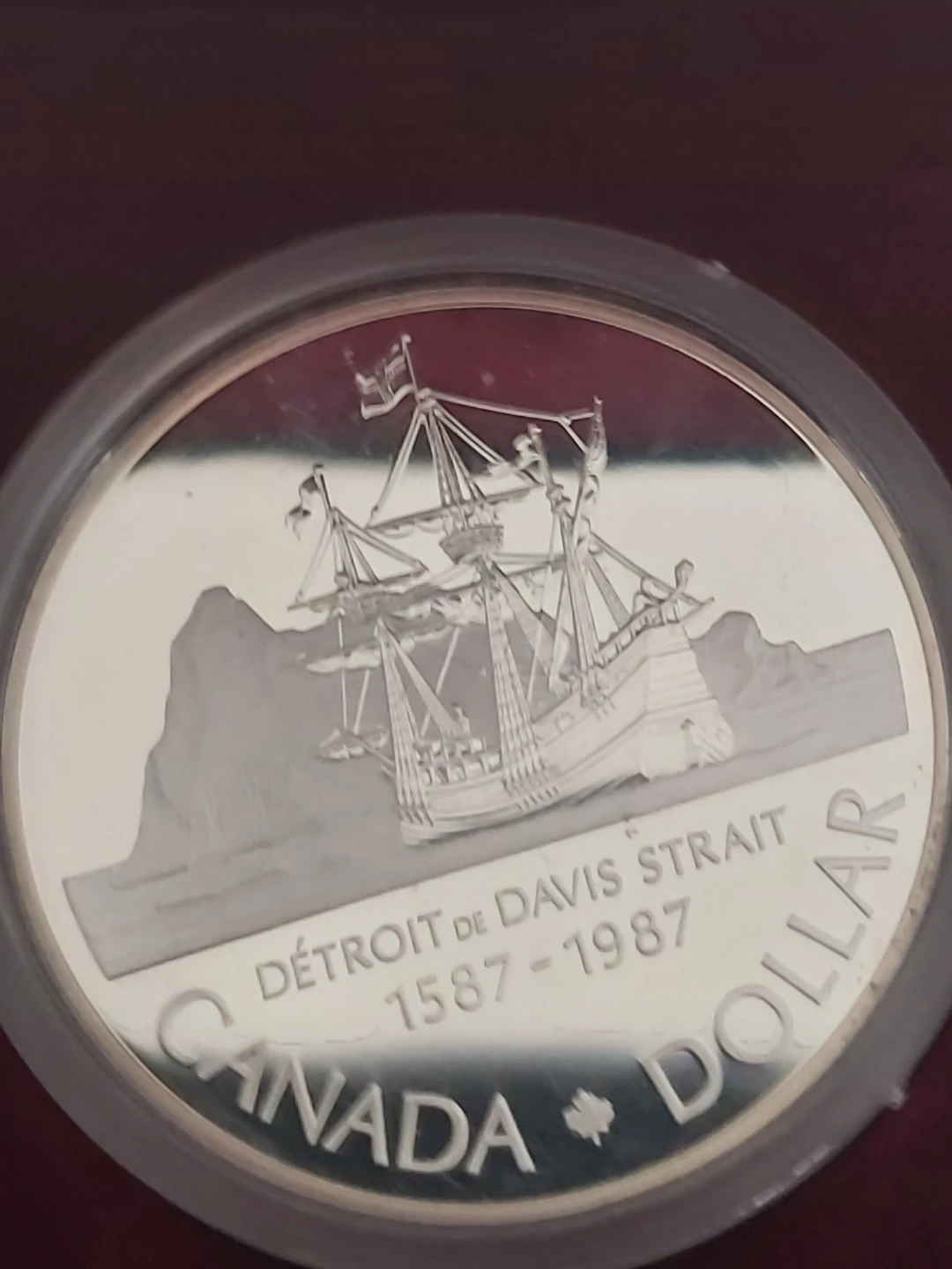 Canada Dollar Coin - Detroit de Davis Strait 1587-1987 - photo 3