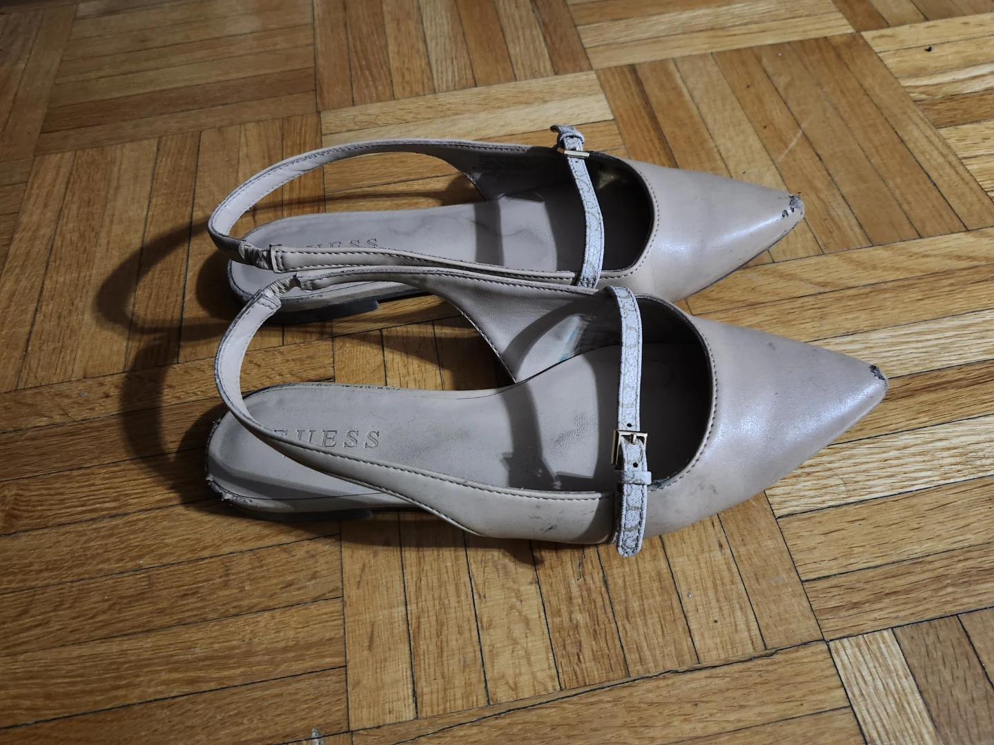 Guess Women's Beige Pointed Toe Slingback Flats - photo 2
