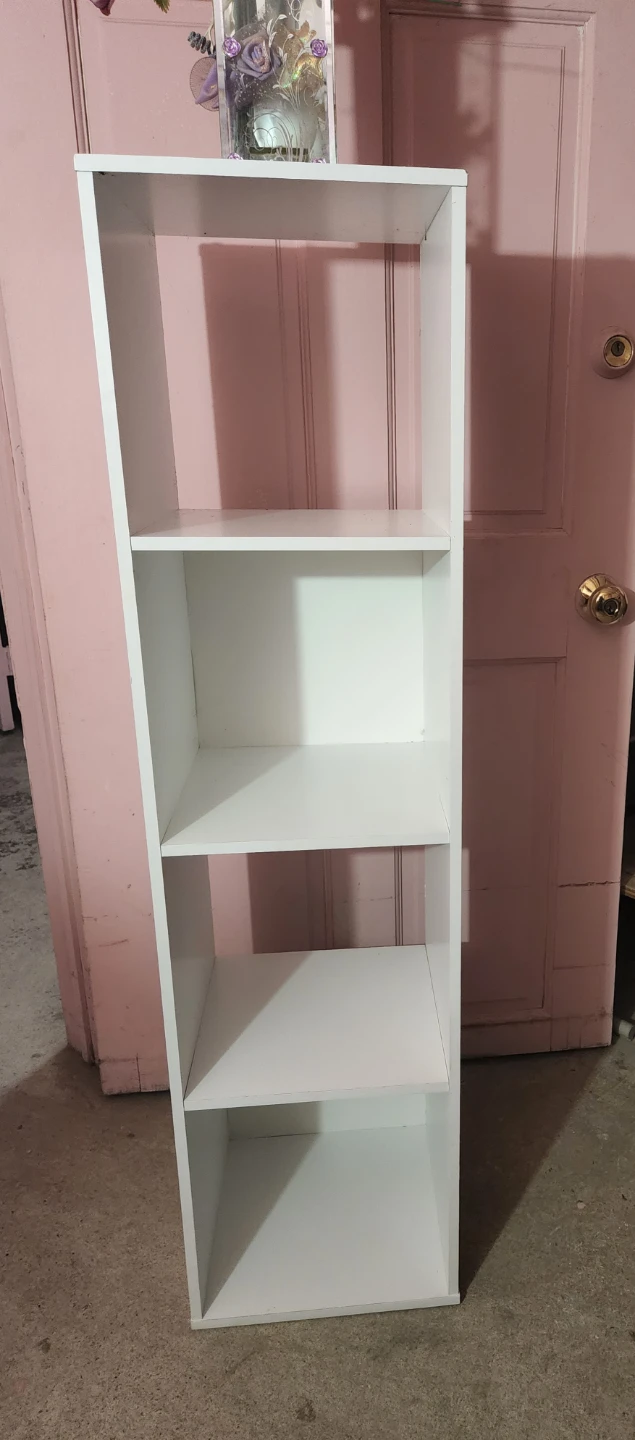 White 4-Shelf Bookshelf
