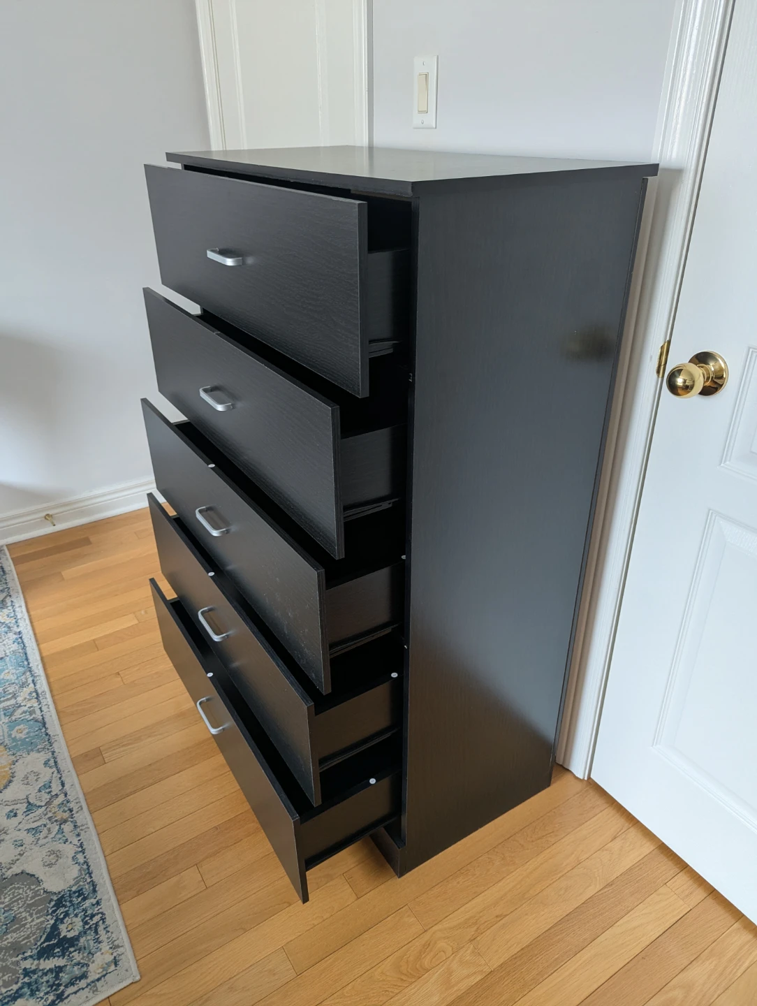 5-Drawer Dresser - Black - photo 4