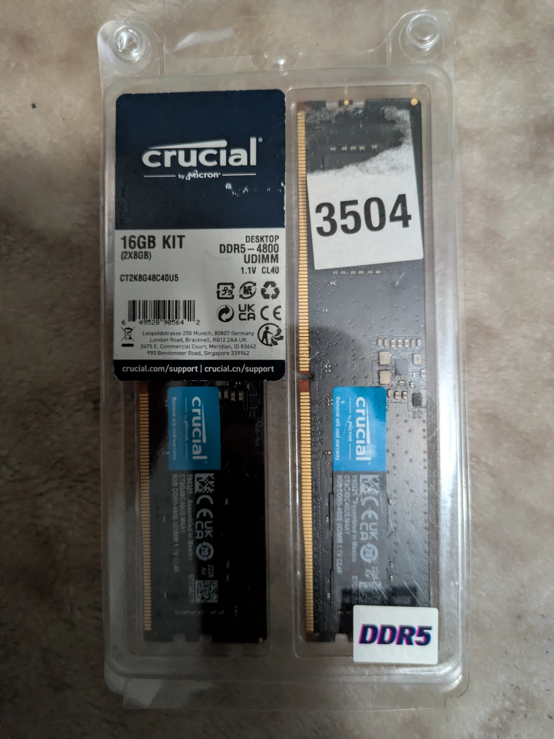 Crucial DDR5 16GB Kit (2x8GB) – Desktop Memory - photo 3