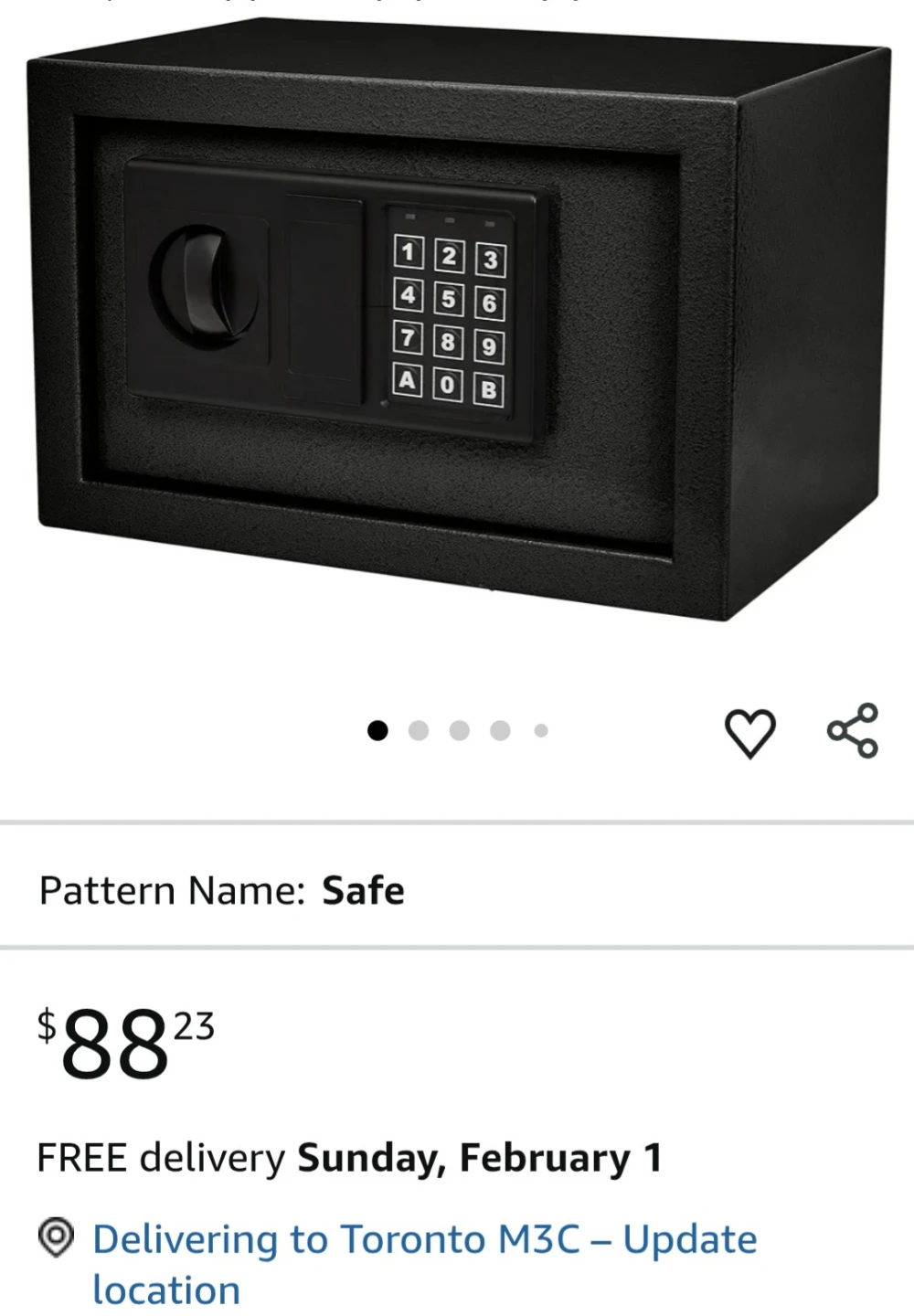 Black Digital Safe box